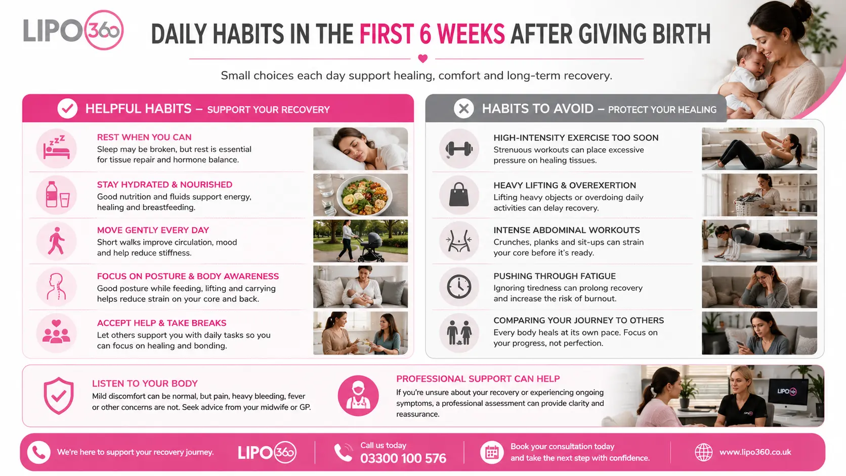 What to Do (and Avoid) in the First 6 Weeks After Giving Birth To Avoid Diastasis Recti 3 First 6 Weeks After Giving Birth To Avoid Diastasis Recti Hounslow : Daily Habits in the First 6 Weeks After Giving Birth